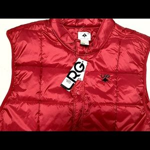 NWT LRG Men’s 2x red semi gloss light weight vest